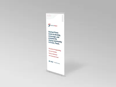 Collateral :: Startup Frisco Banner banner brand branding collateral design frisco pull up banner startup
