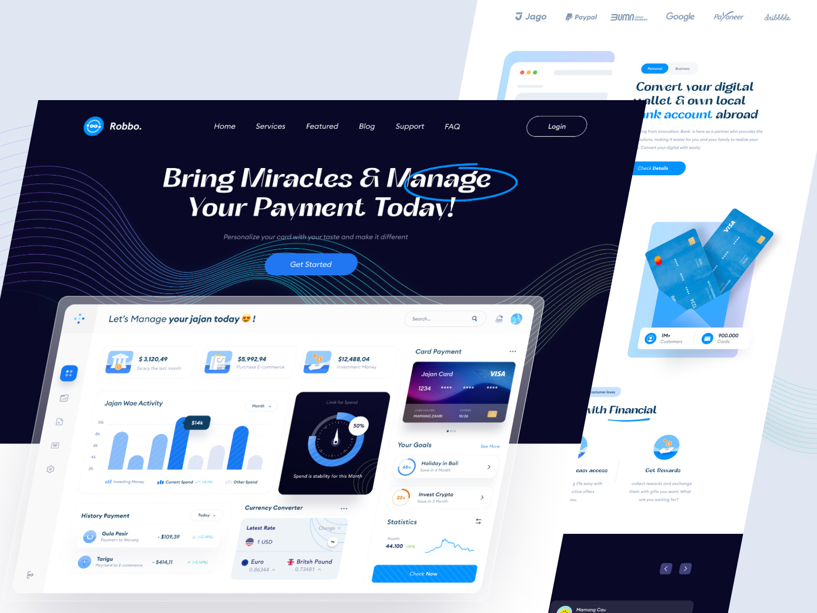 Robbo Finance Landing Page By Azzahri Alpiana On Dribbble