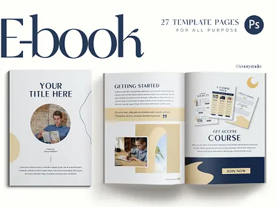 Education - eBook Creator for Coach blog blog ebook canva catalog class clean course download ebook free marketing online print printable social social media template webinar workshop