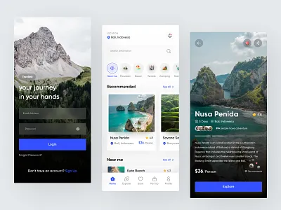 Trevlink - Travelling Mobile App app booking design holiday hotel mobile rent ticket travel travelling trip ui ux villa
