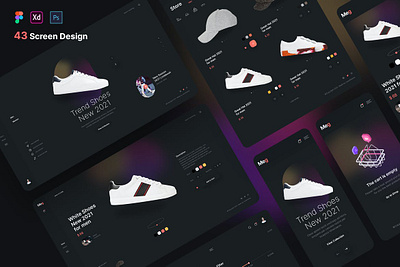 Fashion Accessories Store Template (Dark version) 3d 3d illustration app bar blur blur gradient card chart clean dashboard gradient illustration minimal mobil progress simple ui ui design ux ux design