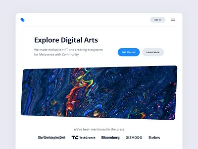 Landing Page - Exploration abstract art digital digital art landing page nft post sign in website