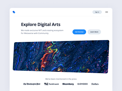 Landing Page - Exploration abstract art digital digital art landing page nft post sign in website