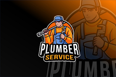 Plumber Service Logo Template contractor