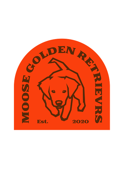 Sticker - Moose Golden Retrievers breeder dogs golden retriever illustration orange puppy retrievers sticker sundog