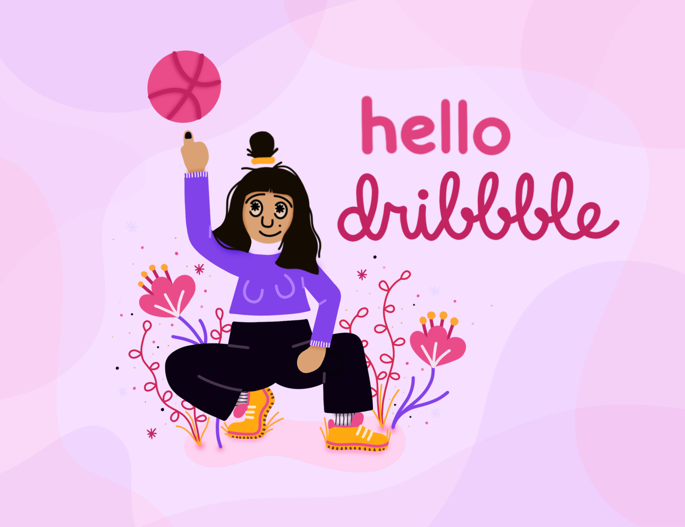 Example of hello dribbble! 🏀
