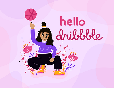 hello dribbble! 🏀 character design character illustration design digital drawing dribbble invite flat hello dribbble hellodribbble illustration illustration art illustration design illustration digital illustrations illustrations／ui illustrative design illustrator minimal procreate procreate illustration typography