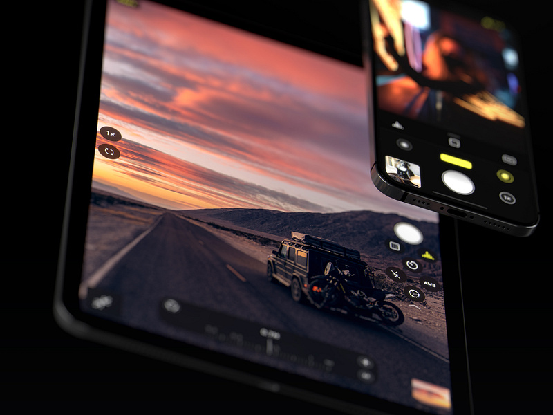 Halide — iPad and iPhone 3d camera camera app dark ios ipad ipad app ipad pro ipadpro iphone iphone app photography ui ui design uidesign ux