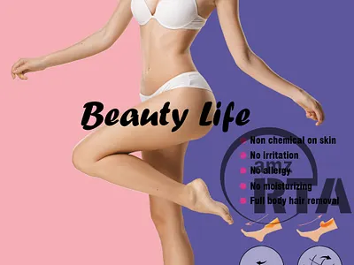 waxing branding design flat icon typography