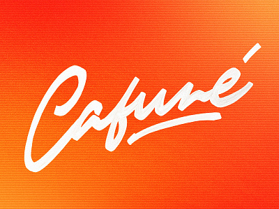 Cafuné cafune fresco letter lettering lettering art letters logo oil procreate
