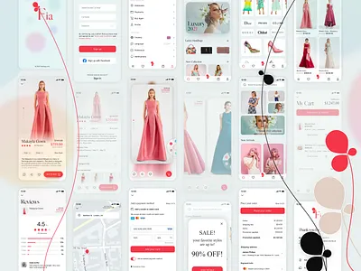 Fashion ecommerce UI Kit ecommerce ecommerce app ecommerce app design ecommerce shop fashion fashion app fashion design fashion store kit ui luxury app modern modern design online shopping online shopping app product design shopping app thank you page ui ui kit ux