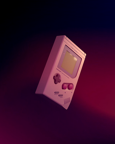 3D Gameboy Design 3d artist cinema4d cover art gameboy
