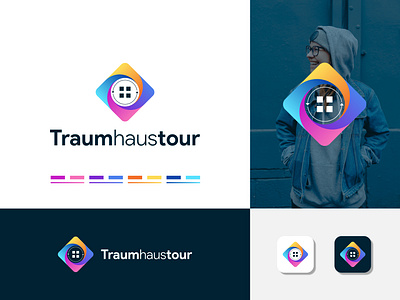 TraumhausTour 360 logo 360 view camera camera logo dab home logo icon illustration logo logodesign photo logo realestate realestatelogo tour tour logo video logo