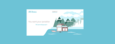 Real Estate Landing Page branding design illustration minimal web