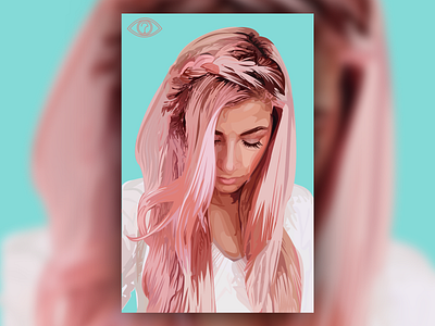 5 Hours & 4 Minutes art braid complementary complementary colors creative design illustration illustration art pink pink hair portrait portrait art portrait illustration vector vector art vector illustration vectorart vectors woman woman portrait