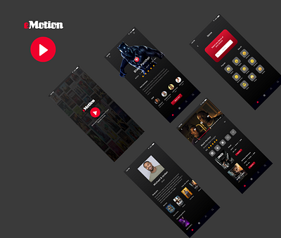 eMotion (Movie Application) adobexd design ui ux