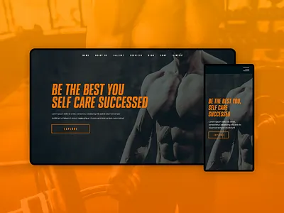 Gym Website advertising branding design interaction logo minimal ui ux web design xd