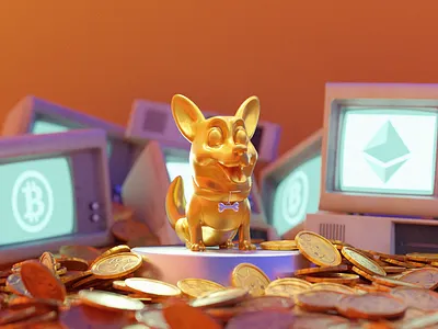 Doge Coin animal bitcoin coin crypto currency dog dogecoin money