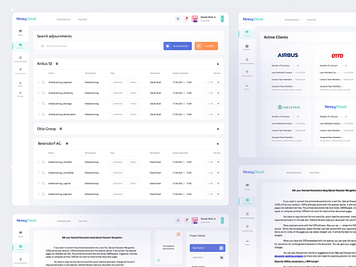 Nessycloud Web-app Project Overview branding clean ui client management cloud employee management flat manager minimal taskmanager typogaphy ui ux uxdesign