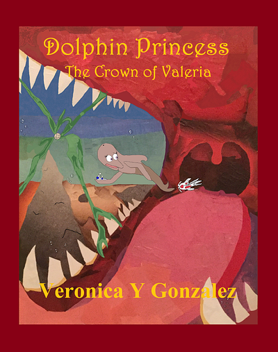 "Dolphin Princess" (Book 2) FRONT COVER barnesandnoble book cover book cover design books collage collage art illustration paperback