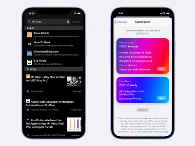 Elytra v2.3 - Search & Subscriptions interface modal payment search subscription