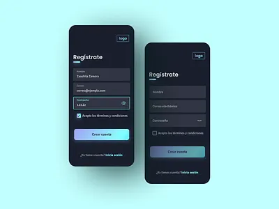 Dark SingUp 001 app dailyui dailyuichallenge dark mode dark ui design sign up ui signup ui ux