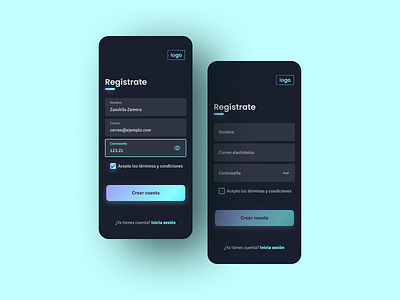 Dark SingUp 001 app dailyui dailyuichallenge dark mode dark ui design sign up ui signup ui ux