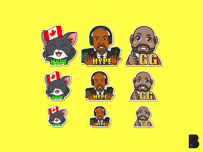 Emote Design badge cartoon character custom emotes cute discord emote facebook flat game illustration streaming sub badges twitch vector youtube