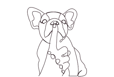 dog one line art design fiverr flyer illustration line art logo one line art poster ui ux vector