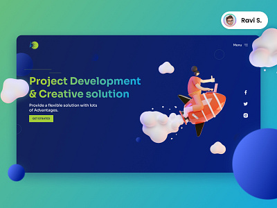 Logical Loop 3d 3d animation creative developemt home page it it service landing landing page landingpage project software solution ui uiux web web design webdesign website