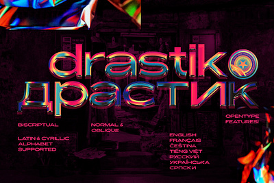 Drastik Typeface - Latin & Cyrillic Support cyrillic font latin saigon type typeface typography vietnam