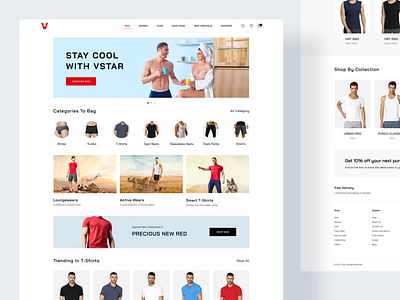 V-Star eCommerce Website home page design ecommerce home ui ux website