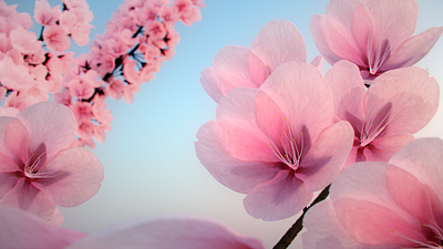 Cherry Blossoms 3d 3d art blender blender3d cg cherry blossom flowers