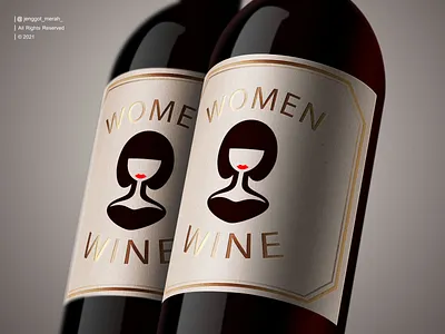 women wine logo design art celebration design drink face fashion female girl glass graphic hand illustration jenggot merah logo party restaurant silhouette vector wine woman
