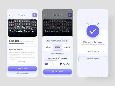 Daily UI #2 - Checkout Donation Page app design branding checkout page clean design donation app dribbble ios minimalist mobile app simple ui uiux ux