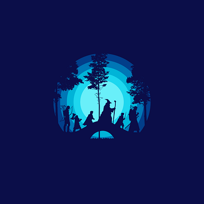 The Fellowship character design dribbble follow gandalf graphicdesign illustration lordoftherings lotr magic shot vector