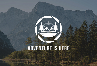 Adventure Mountain Sunrise River logo design adventure logo adventure time creative logo hiking logo lake logo minimalist logo modern logo mountain logo outdoor logo river logo sunrise logo travel logo tress logo