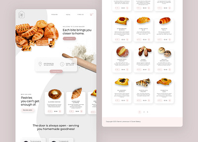 Restaurant UI Website Menu bakery branding design inspo menu design restaurant menu restaurant menu design ui ui website ux website restaurant