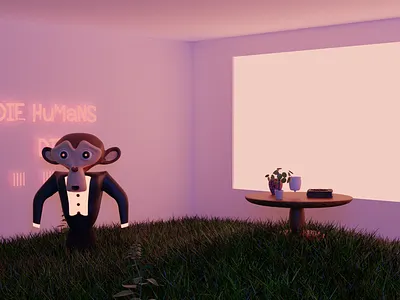 Psycho Suzanne 3d 3d art 3d artist art blender blender3d blendercycles design modeling suzanne texturing