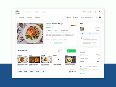 Farm Fresh design diet diet meal fresh green health food healthy nutrition ui