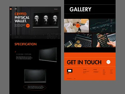 Crypto Physical Wallet Web Design blockchain blockchain technology branding crypto crypto display crypto wallet design interface nft nft items nft website ui ui design ui designs ui ux web design web design and development web designer website