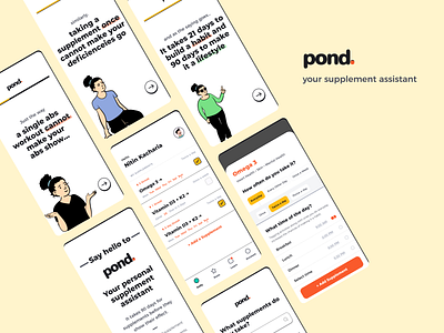 Supplement Assistant App design habit tracker iphone pills supplements typogaphy ui ux