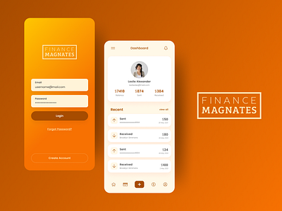 Finance Magnates Money Send and Receive branding designer figma figmadesign india tamil ui ux