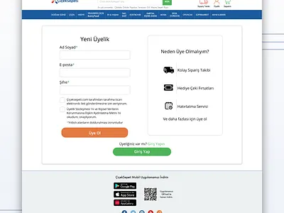 CicekSepeti - UI/UX & Web Register Redesign branding ciceksepeti design designer designs freelance designer grafimetrik html sketch typography ui ux design ux uxdesign webdesigner webdesigns webdevelopment website website design