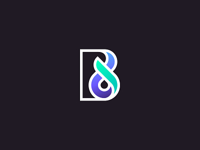 B Mark b bmark branding gradient lettermark logo mark symbol typography