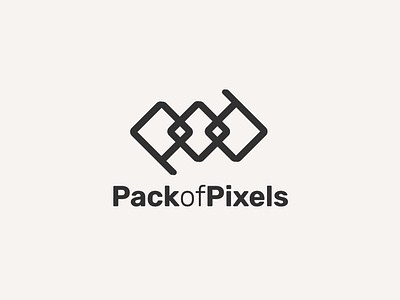 Pack of Pixels app branding design flat icon illustration logo minimal typography vector