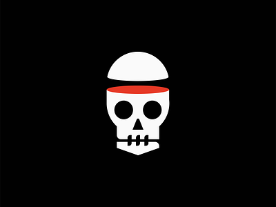 Surrealist Skull Logo bones branding dark death design game gaming geometric horror identity illustration logo mark simple skeleton skull surrealist symbol tattoo vector