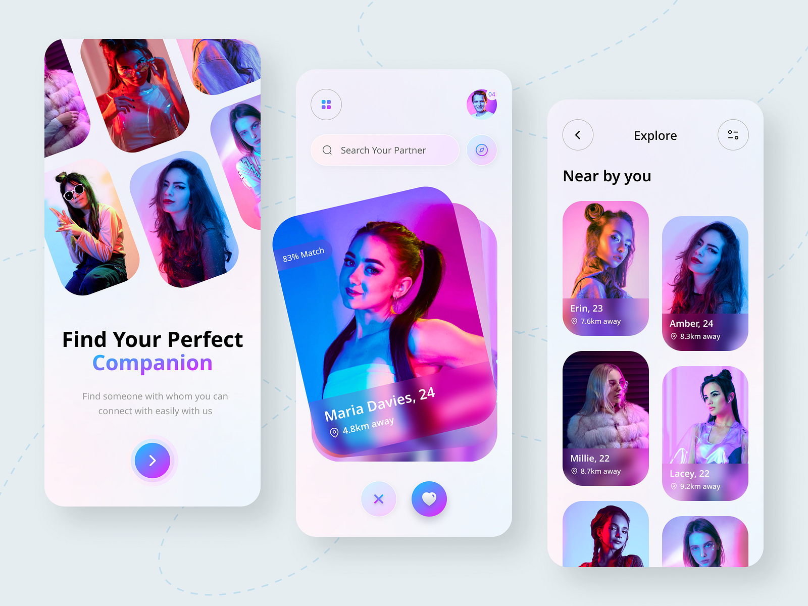 Dating App Design Concept By Mqos Ui Ux For Multiqos On Dribbble