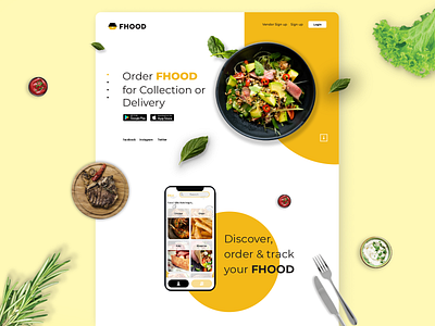 Fhood Continuation Page brand design branding design clean design food food app graphic design mobile app mobile ui ui ui design user interface design ux vector web web design webdesign website website design