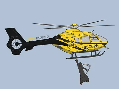 Reaper Air Medical air design helicopter illustration medical reaper rescue sticker